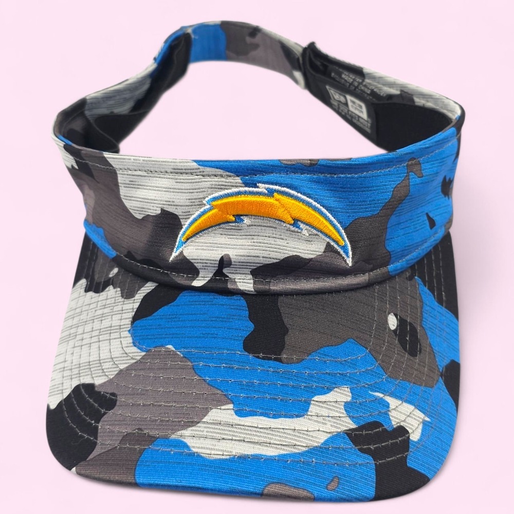New Era LA Chargers Visor Hat 2022 NFL Training Camp Camo Adjustable Men's OSFM